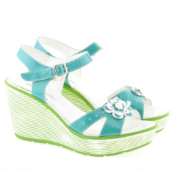Women sandals 5006 patent green