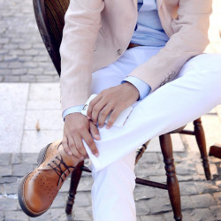 Men casual shoes 836 brown