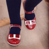 Small children shoes 51c patent burgundy+white lifestyle