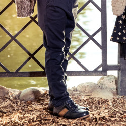 Children shoes 164 indigo+brown