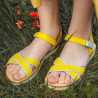 Women sandals 5061 yellow+white lifestyle