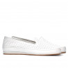 Women loafers, moccasins 6013 white