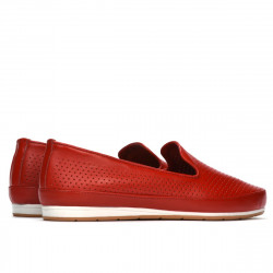 Women loafers, moccasins 6013 red