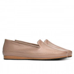 Women loafers, moccasins 6013 nude