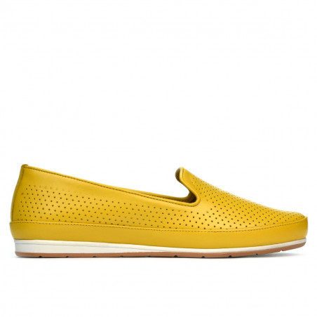 Women loafers, moccasins 6013 yellow
