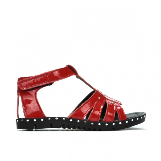 Small children sandals 66c patent red