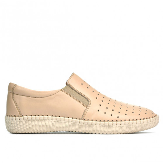 Women loafers, moccasins / adolescenti 689 beige01