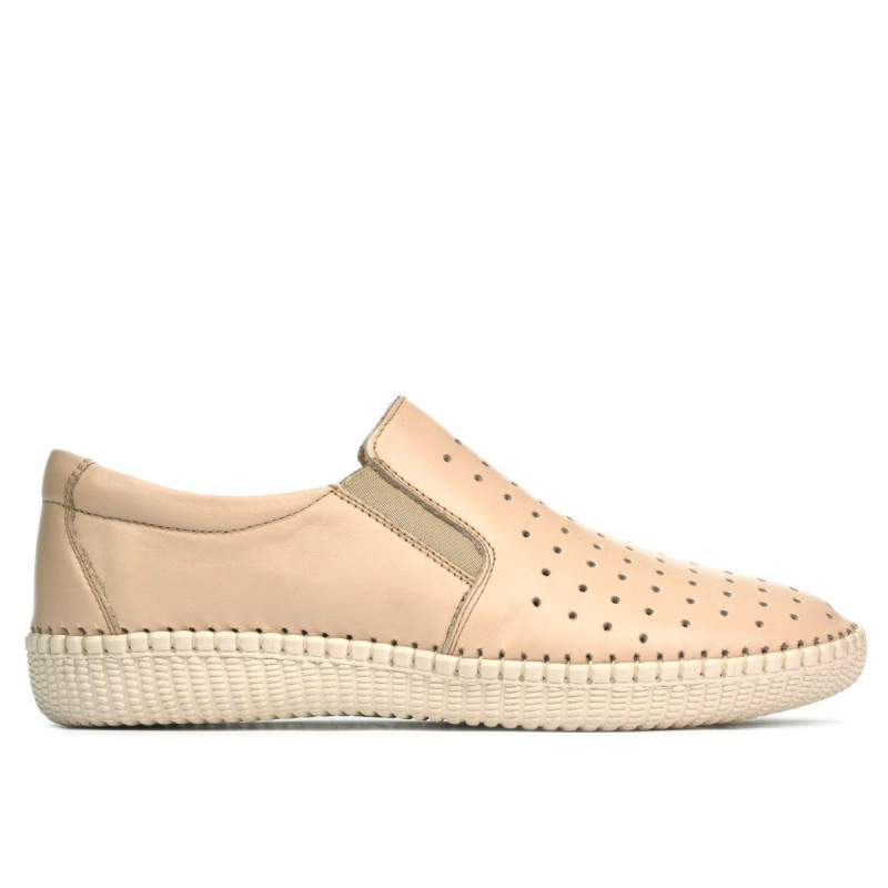 Women loafers, moccasins / adolescenti 689 beige01