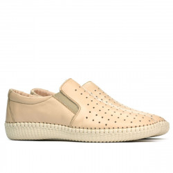 Women loafers, moccasins / adolescenti 689 beige01