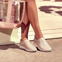 Women loafers, moccasins / adolescenti 689 beige01