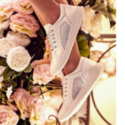 Pantofi sport/casual dama 6010 white pearl combined