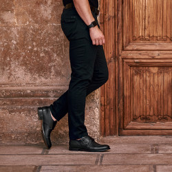 Men stylish, elegant shoes 840 black