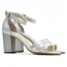 Women sandals 1277 silver satinat