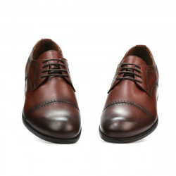 Teenagers stylish, elegant shoes 396 a cognac