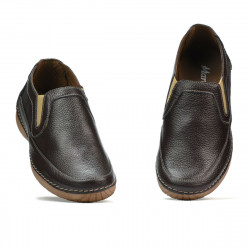 Women loafers, moccasins 6000s cafe