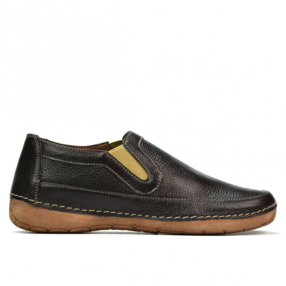 Women loafers, moccasins 6000s cafe