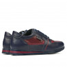 Teenagers stylish, elegant shoes 377 indigo+bordo