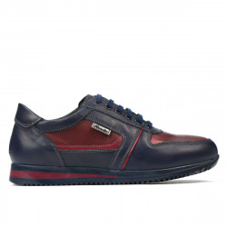 Teenagers stylish, elegant shoes 377 indigo+bordo