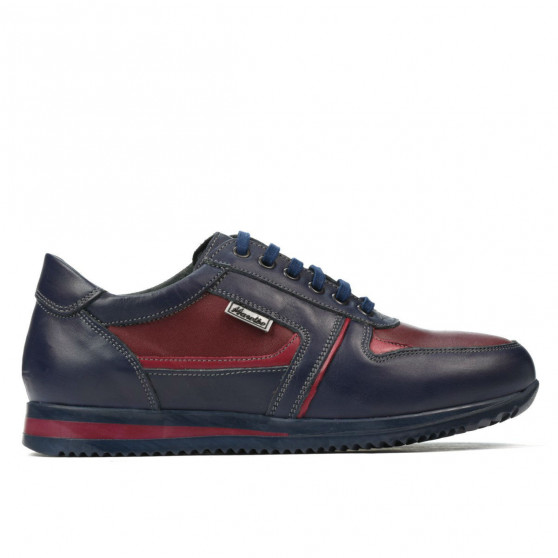 Teenagers stylish, elegant shoes 377 indigo+bordo