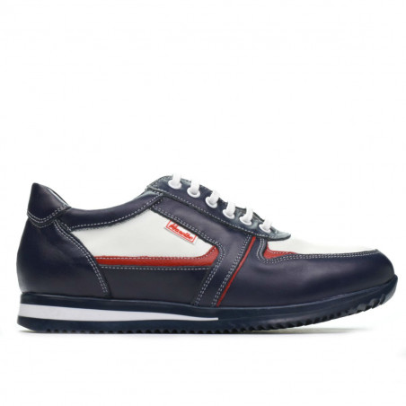 Teenagers stylish, elegant shoes 377 indigo+white
