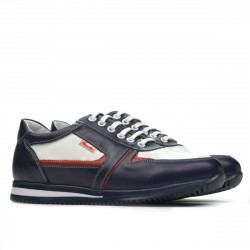 Teenagers stylish, elegant shoes 377 indigo+white