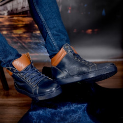 Men boots 4103 indigo+brown
