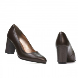 Women stylish, elegant shoes 1273 brown