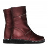 Children knee boots 3019 bordo pearl