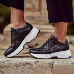 Women sport shoes 6019 black combined