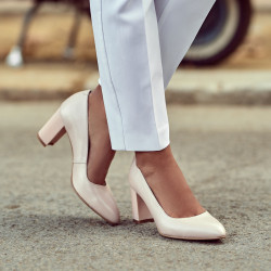 Women stylish, elegant shoes 1273 nude