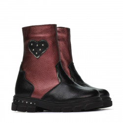 Small children boots 103c black+bordo