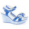 Women sandals 5006 patent blue