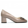 Women stylish, elegant shoes 1274 cappuccino pearl
