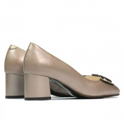 Women stylish, elegant shoes 1274 cappuccino pearl