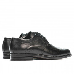 Men stylish, elegant shoes 907 black