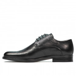 Men stylish, elegant shoes 907 black