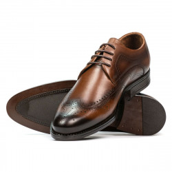 Men stylish, elegant shoes 907 a brown