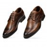 Men stylish, elegant shoes 907 a brown