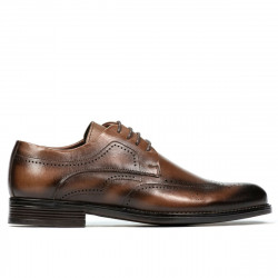 Men stylish, elegant shoes 907 a brown