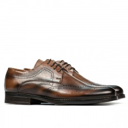 Men stylish, elegant shoes 907 a brown