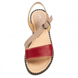 Women sandals 5070 red+pudra