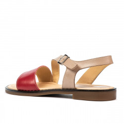 Women sandals 5070 red+pudra