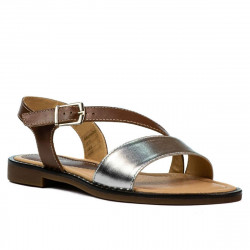 Women sandals 5070 brown+silver