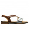 Women sandals 5070 brown+silver