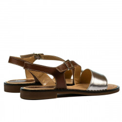 Women sandals 5070 brown+silver