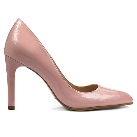 Women stylish, elegant shoes 1276 patent pink