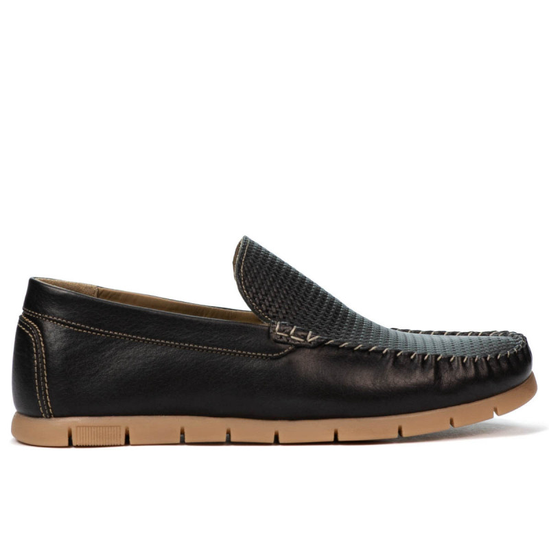 Men loafers, moccasins 912 black