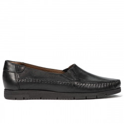 Women loafers, moccasins 6023 black