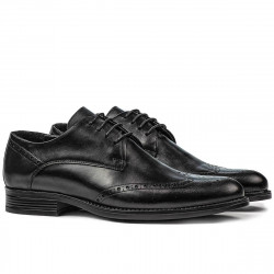 Men stylish, elegant shoes 908 black