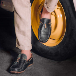Men loafers, moccasins 863 black lifestyle